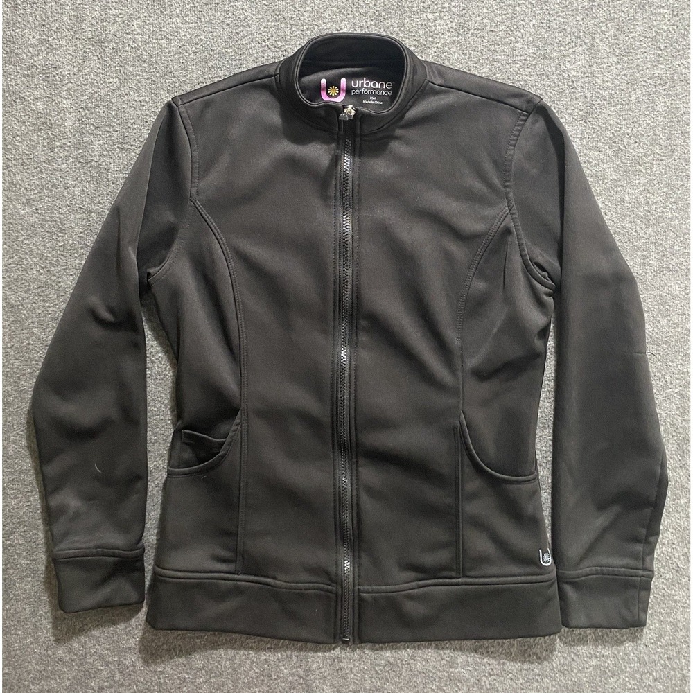 Urbane Performance Womens Jacket Gray Active Wear Full Zip Long Sleeve Size XS